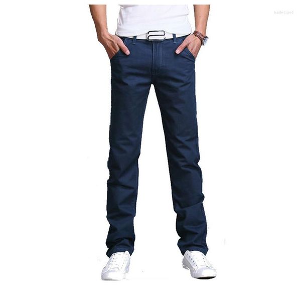 Pantaloni da uomo All'ingrosso-2022 Estate Autunno Uomo Business Casual Slim Solid Pantaloni Moda Uomo Straight Cargo Abbigliamento uomo Taglia 28-40