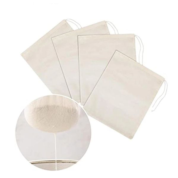 Yeniden kullanılabilir peynir bezi theesecloth süzgeçler süzme için çantalar somu süt torbaları soğuk demleme torbası çay yoğurt kahve filtresi
