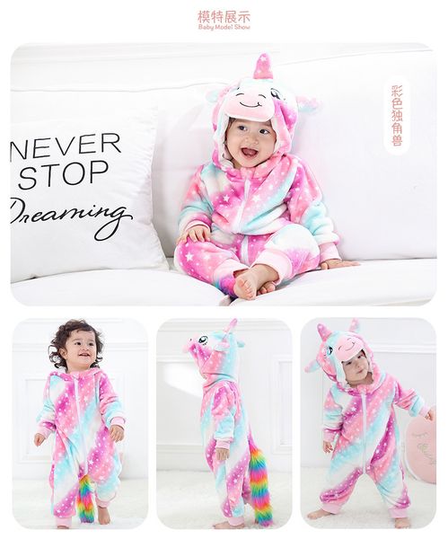 2024Новые комбинезоны Born Baby Kigurumi, пижамы для мальчиков и девочек, комбинезон с героями мультфильмов, пижама с капюшоном, костюмы льва и обезьяны, одежда для косплея для малышей, милые детские пижамы 31