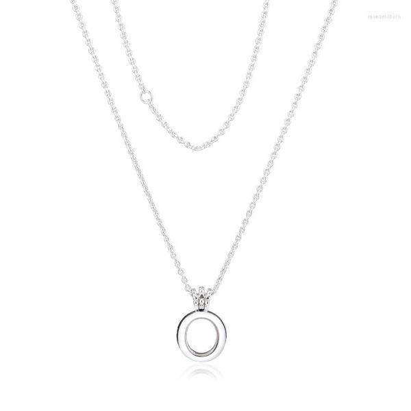 Подвесные ожерелья QANDOCCI 925 Стерлинги-Сильвер-Джювелри Плавающийся медальон Корона o Причины