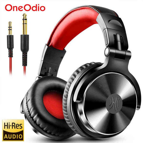 Наушники Hearsets Oneodio Professional DJ Наушена на гарнитуре для ушного студийного монитора с микрофонами Hifi Plired Bass Gaming Hearset для телефона T220916