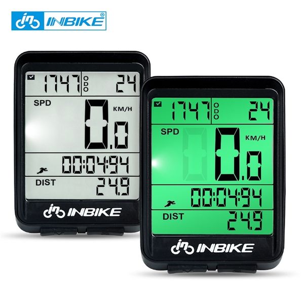 Computadores de bicicleta INBIKE BICYCLE PROMUTA PARA COMPUTADORES DE COMPUTADORES DO MTB MTB Odômetro de ciclismo de bicicleta MTB Stopwatch Speedometer Relógio LED Taxa digital 220919