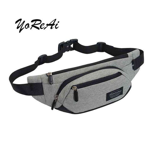 Yorai Travel Nylon Fanny Pack Сумки для талии Zipper Outdoor Sport Cross Cross Buds Muck Men Women Money Phone Supt Packet J220705