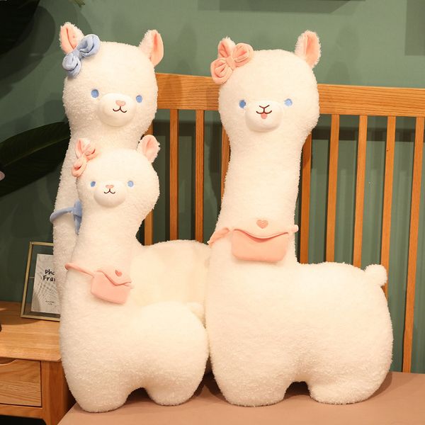 Lembranças grandes alpaca travesseiro de pelúcia brinquedo de pelúcia de pelúcia de carneiro de boneca de boneca de boneca de boneca