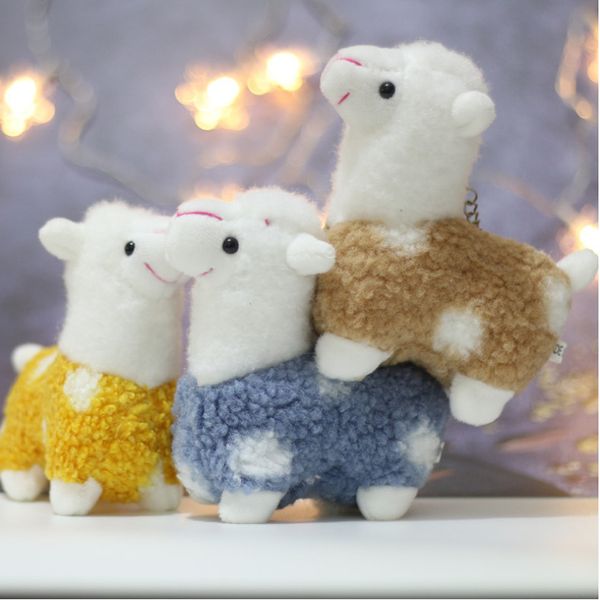 Ups alpaca peluş oyuncak alpaca kolye kuzu bebek aptal sevimli anahtar çanta kız hediye