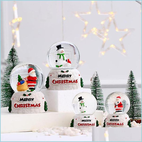 Partydekoration Weihnachten Glühender Kristallschneeball Weihnachtsmann Glas Desktop Jahr Geschenk Home DekorationParty Drop Lieferung 2021 Gard Dhtly