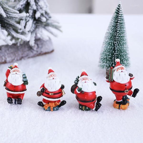 Festliche Lieferungen Weihnachtsmann Kleine Puppe Desktop-Dekoration Schneemann Requisiten Szenenlayout Weihnachtsdekorationen Urlaub