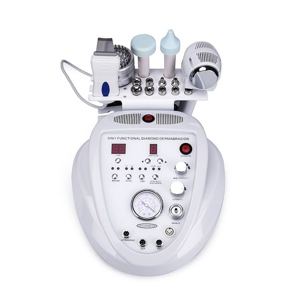 5-in-1-Multifunktions-Schönheitsgerät, Gesichts-Dermabrasion, Hautwäscher, Ultraschall-Mikrodermabrasion, Diamant-Peeling-Instrument