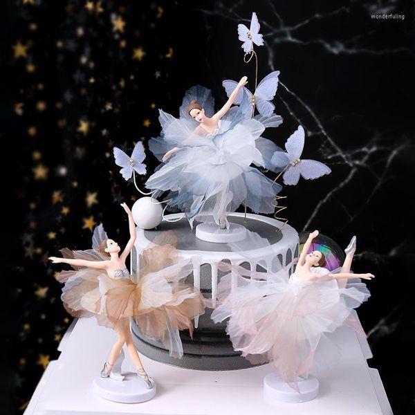 Festival Malzemeleri Sevgililer Günü Doğum Günü Düğün Bale Kız Dans Et Kelebek iplik çiçek etek kek dekorasyonu hafif ip tatlısı
