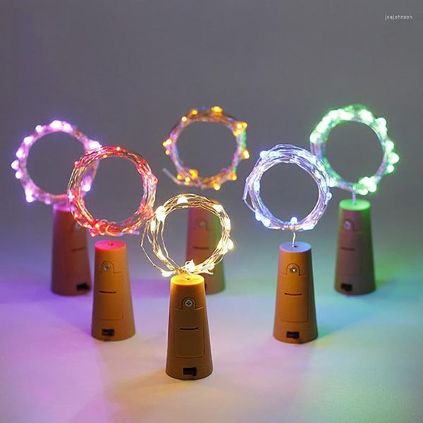 Saiten 20 LED Korkförmige Flaschenverschluss Licht Glas Wein Kupferdraht Lichterketten für Weihnachtsfeier Hochzeit