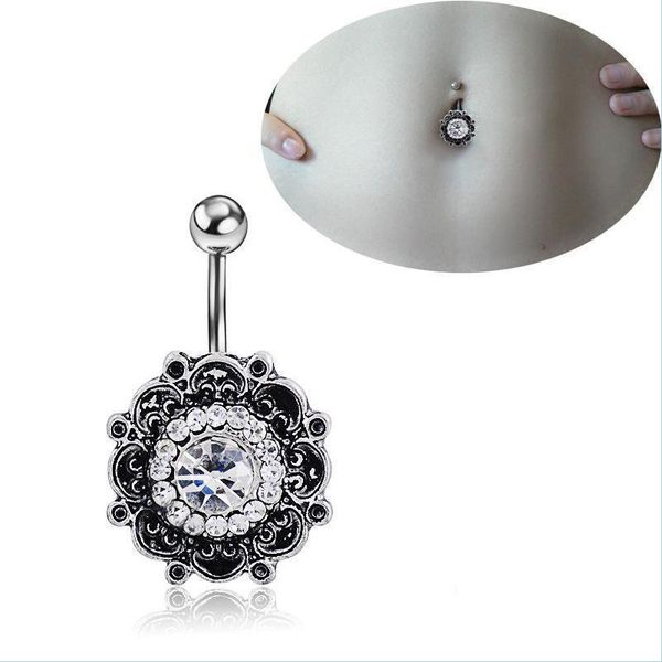 Navel Bell Button Rings New Belly Rings Elephant Ciondola Button Body Piercing Navel Barre in acciaio inossidabile Gioielli 667 T2 Drop Delivery Dhiu5