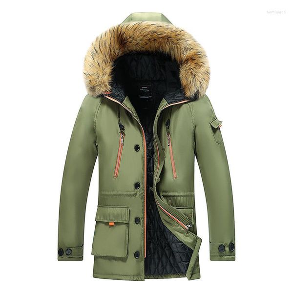 Masculino masculino parkas masculino jaqueta de inverno parka colar de gola casaco masculino de moda de roupa longa de longa roupa espetada de roupas mais tamanho 7xl