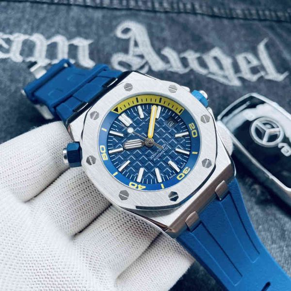 Relógio de luxo para homens relógios mecânicos 15400 royal offshore automático banda de aço fita pulso marca suíça esporte pulseiras
