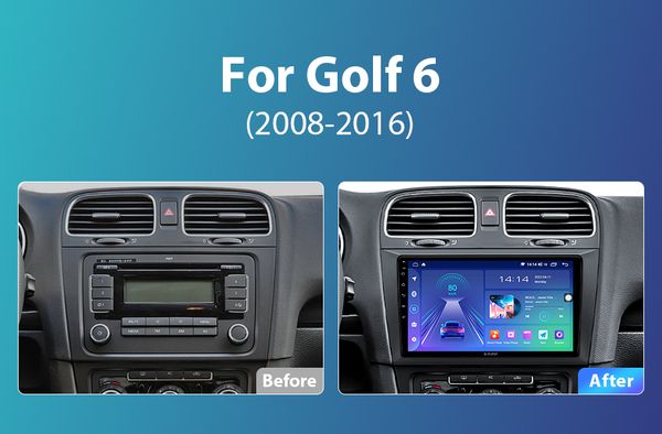 GPS-Navigation, Multimedia, Android-Audio-Player, Auto-Video-Stereoanlage für VW Golf 6 2009–2016