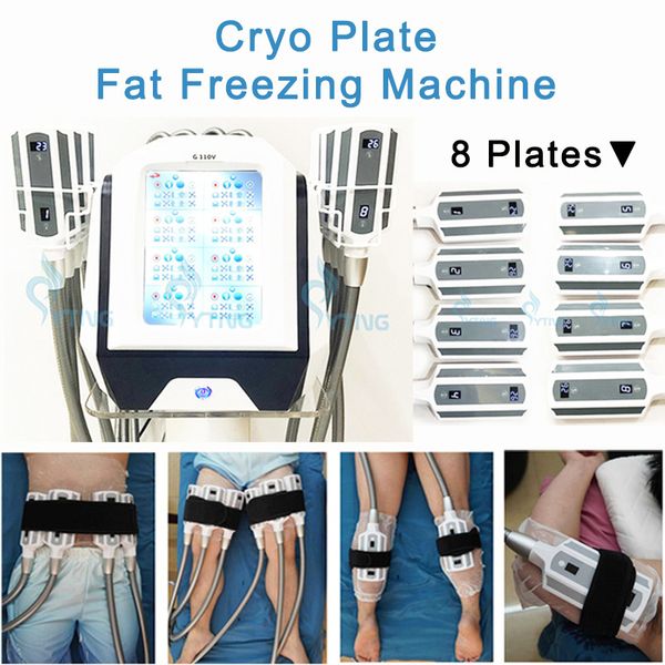 8 Cryo Plates Pads Fat Forzing Body Complysing Cryolipolisis Machine Cryoskin Therapy восстановление целлюлита