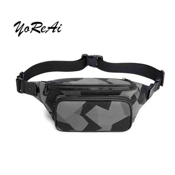 Borsa a tracolla Yorai per uomo Borsa a tracolla Marsupio da corsa Borse da petto Borsa sportiva Borsa da ciclismo Cintura Marsupio Portafoglio da viaggio all'aperto J220705