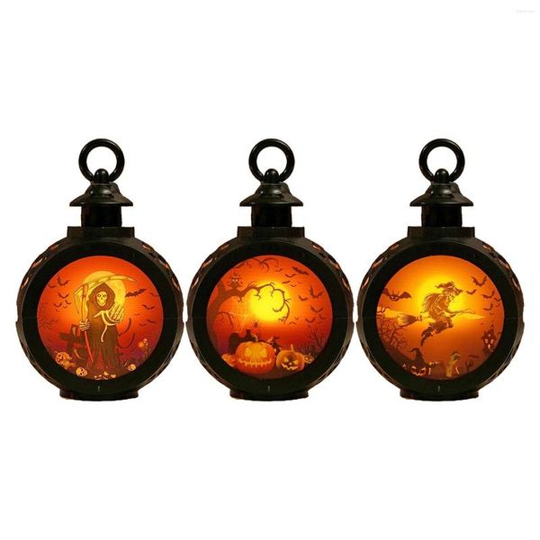 Decorazione per feste Lanterna sospesa decorativa vintage LED Haloween a lume di candela per centrotavola natalizio Decorazioni per matrimoni