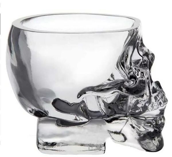 Crystal Skull Head Vodka Wine Shot Glass Drinking Cup 80ml Skeleton Pirate Vaccum Beer Glass Caneca RRB15578