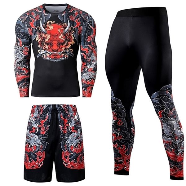 TRABALHO MENINO TRABALHO 2/3PCS MEN MENS RATO STORATE SPORTSWARE Sportswear Gym Clothing Fitness Slave longa Cantura superior Leggings Sports Sports Sports 220919