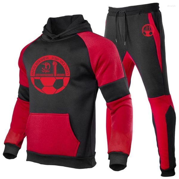 Tute da uomo 2022 HAPOEL BEER SHEVA da uomo Logo Autunno Moda Classica Felpa con cappuccio Pantaloni 2 pezzi Set Casual Cotone Comodo