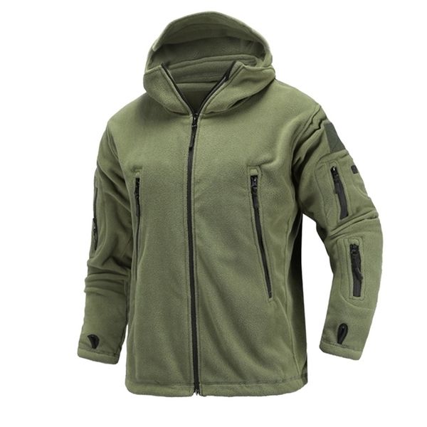 Herenjassen Jagen Wandelen VS Militair Winter Thermische Fleece Tactische jas Buiten Sport Kapmantel Militar Outdoor Legerjassen S-2XL 220919