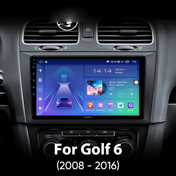 Multimedia-Player GPS Auto Video DVD Stereo WIFI Android 2-Din Radio für VW Santana 2013–2018