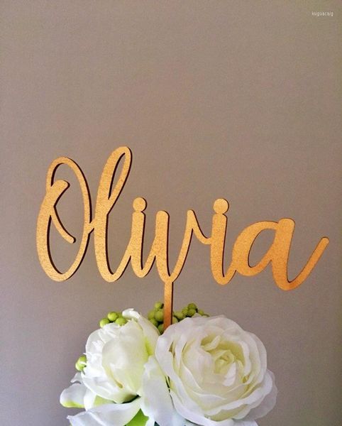 Forniture festive Nome personalizzato Cake Topper Compleanno Ogni occasione Decorazione personalizzata