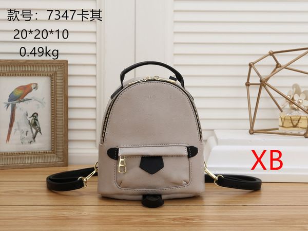 Bolsas de designer de marca Top Women Women Palm Springs Mini Backpack Backpacks Meninas Meninas Imprimindo Pu Leather ombro Saco 7347