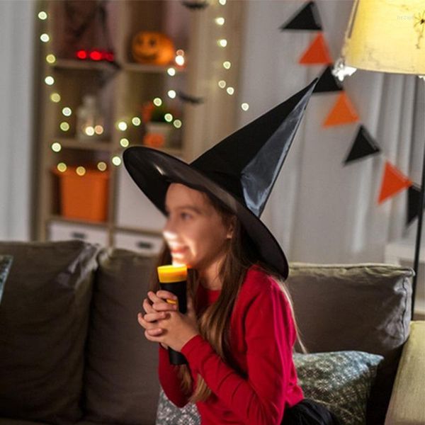 Partido Favor Favor de Halloween Folds Witch Wizard Black Hat Cosplay Fantaspume Capfe, Decoração Decoração de Mulheres para Mulheres Adultas