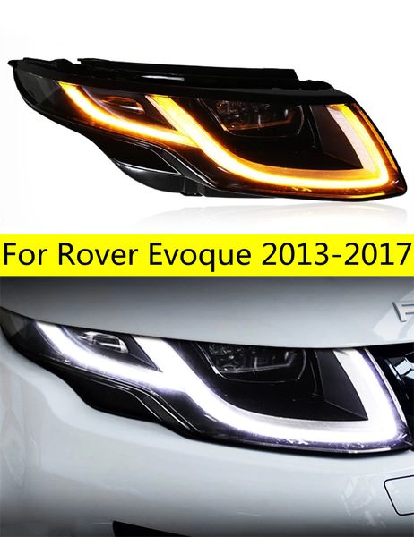 Fernlicht-Frontleuchte für Range Rover Evoque 20 13–20 17, LED-Doppelstrahllinse, Tagfahrlicht, Signalscheinwerfer