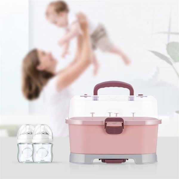 Altro Bambino Allattamento Portatile Biberon Scatola di Immagazzinaggio 120L Grande Capacità Bambini Bottiglia di Schiuma di Latte Contenitori per Alimenti Stendibiancheria Antipolvere per Mamma A194 220920