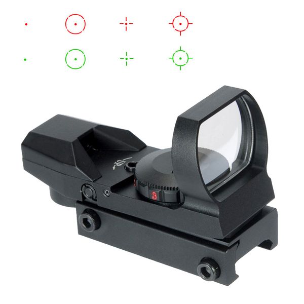 Taktik 1x22x33 Kırmızı nokta kapsamı çoklu reticle 4 tip retikül refleks görüş avı tüfekkop picatinny ray