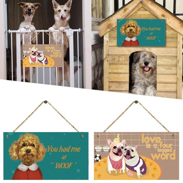 Articoli per feste Decor Cartello in legno personalizzato Personalizzato Bella amicizia Targa decorativa in legno Targhetta per cani Decorazione per la casa vintage Parete #t2p