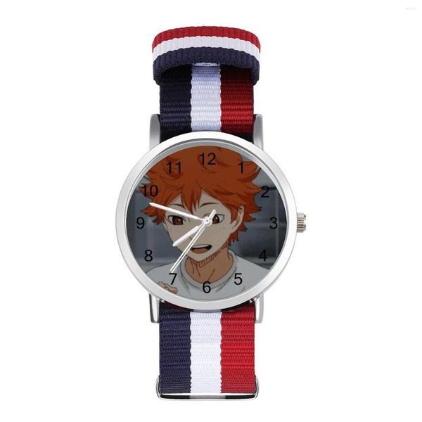 Relógios de pulso haikyuu quartzo assistir homem viajar pulso de moda design engraçado