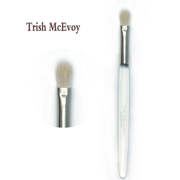 Trish McEvoy beauty # 30 pennello per sfumare gli occhi pennello per evidenziare strumenti per il trucco di peli di animali a testa piatta