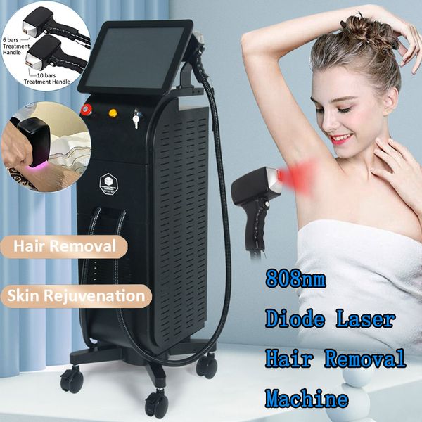 Salon Heimgebrauch 808 nm Laser-Haarentfernungsgerät Hautverjüngung Schmerzloser Permanent-Epilierer