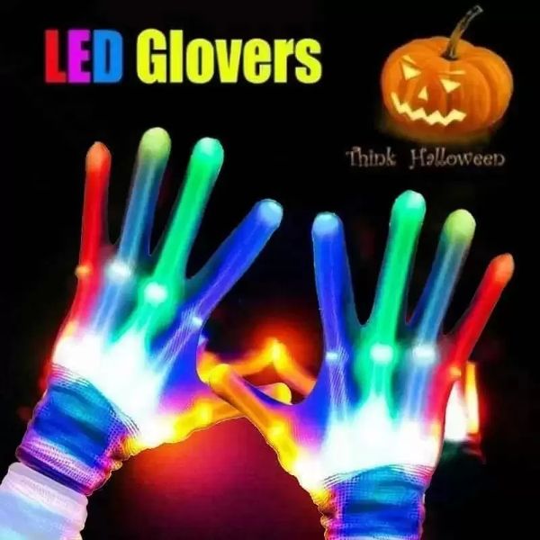 Fidget Toys Led Party Syster Gloves Luminous Thing Swing Skull Glove Halloween Toy Stage Costum