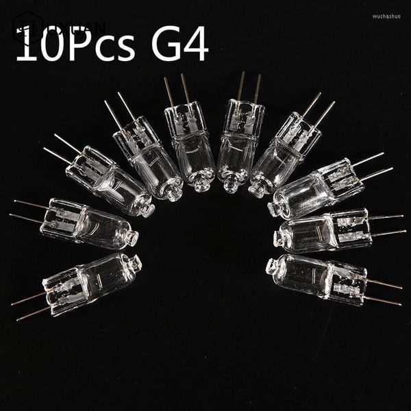 10pcs G4 JC Tipo de lâmpada de lâmpada de halogênio 12V 20W 20 Wawarm White