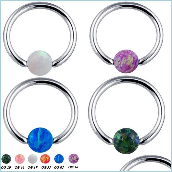 Anéis de mamilo 100% G23 Titanium Hoop Rings Rings Clipe Ball Studs Narize jóias para homens para homens para homens C3 Drop entrega 20 dhjqi