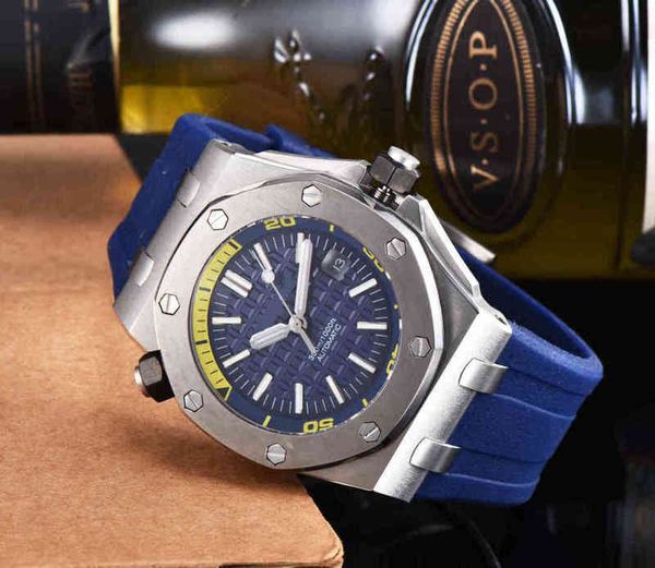 Orologi meccanici ZF 7750 Orologi da polso Uomini famosi in acciaio inossidabile automatico Diver Orologio con zaffiro Nero Blu Gomma Oro rosa Oaks 0JDQ 1E7A