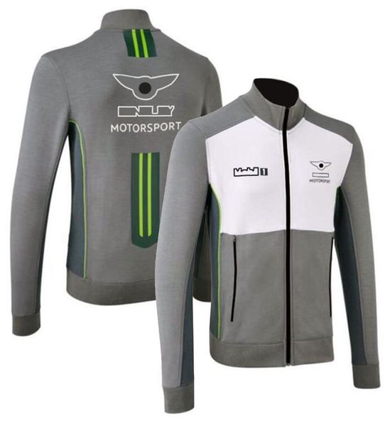Uniforme da equipe F1 jaqueta masculina com zíper casual suéter de cavaleiro de corrida esportiva