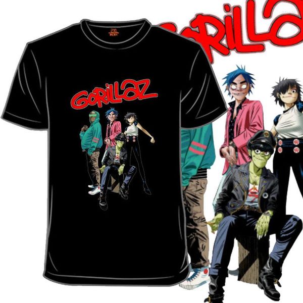 Erkek Tişörtleri Gorillaz Tee Yetişkin Büyük Kaliteli Tees Gömlek Homme Kısa Kol Fiyat Marka Merch