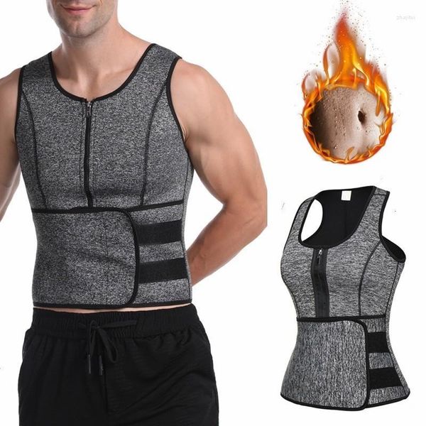 Corpo masculino Shapers Men modela o colete de coletes de sauna canto cinto de cinto camisa de suor de espartilho tops neoprene abdômen Shapewear shapewar slim Down Fitness