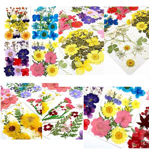 Fiori decorativi 1 borsa Pianta di fiori secchi colorati reali per candela Ciondolo epossidico Decorazione di nozze per la casa Copricapo fai da te Arte