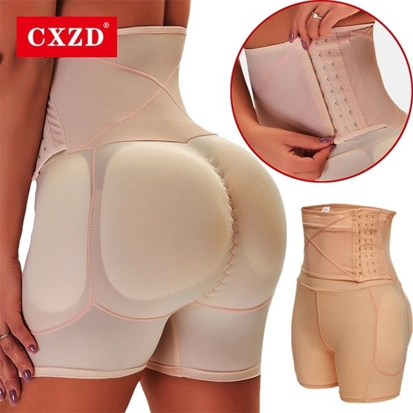 Shapers Womens CXZD Alta cintura Treinador Shapewear Body Body Shaper Shaper Fake But Butt Booties Hip Pads Enhancer Booty 220919