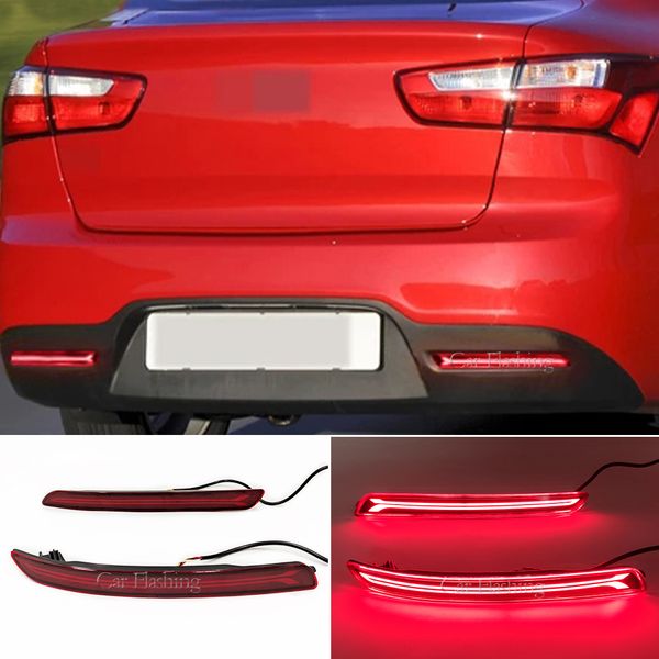 2 pezzi LED LED Burumper Riflettore Light Driving Brake Torn Lampada per berlina Kia Rio 4 Porte 2012 2013 2014 2014 2015