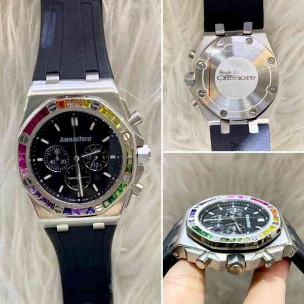 Relógio de luxo para homens relógios mecânicos aquartz diamante tali borracha premium grau aaa marca suíça esporte pulseiras