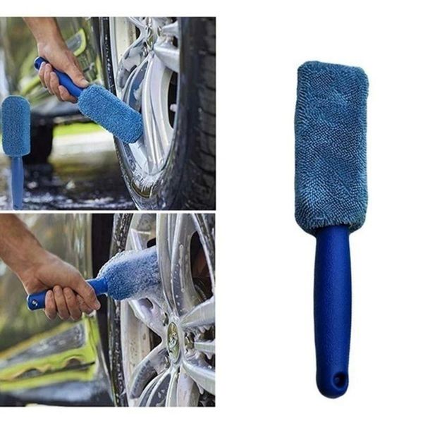 Escovas de carro portátil Microfiber Wheel Twera Brecha Lavagem de lavagem com alça de plástico Ferramentas de limpeza RRE14320