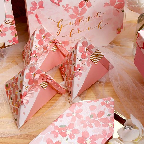 Confezione regalo 50 pz/lotto stile europeo ciliegia abbronzante scatola di prodotti per matrimoni baby shower caramelle scatole per imballaggio per feste di compleanno