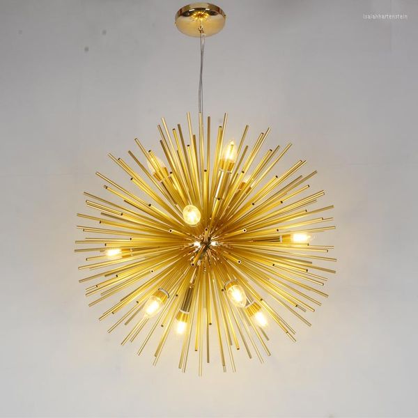 Pendelleuchten Nordic Kronleuchter Gold Lichter Wohnzimmer Restaurant Studie Led Strahlung Kugel Kunst Persönlichkeit Design Lampe